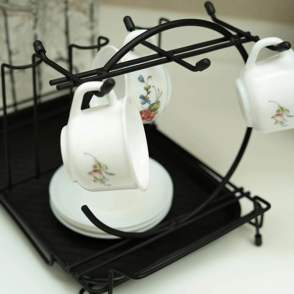 Durable Metal Cup & Glass Stand Rack