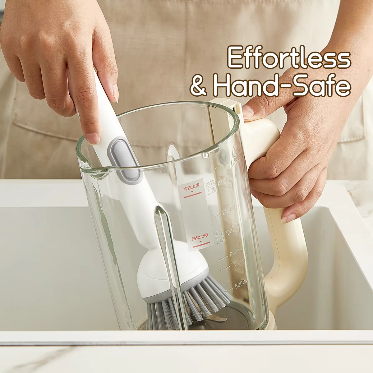 Kitchen Cleaning Brush with Soap Dispenser