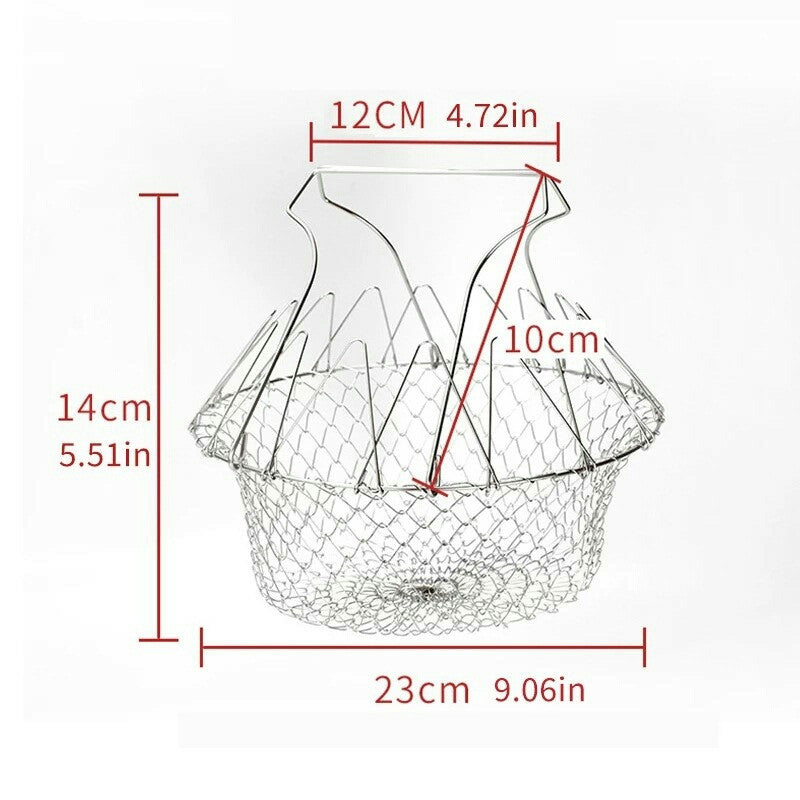 Stainless Steel Foldable Chef Basket